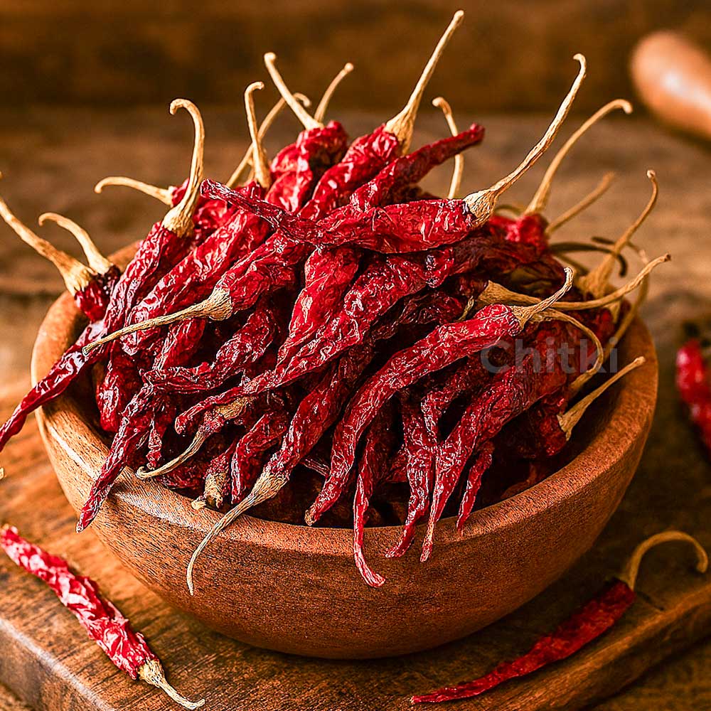 Kashmiri Long Chilli (with Stem) 200gm