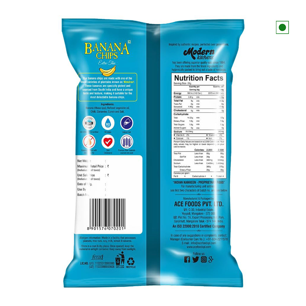Modern Kitchens Banana Chips Spicy 200gm