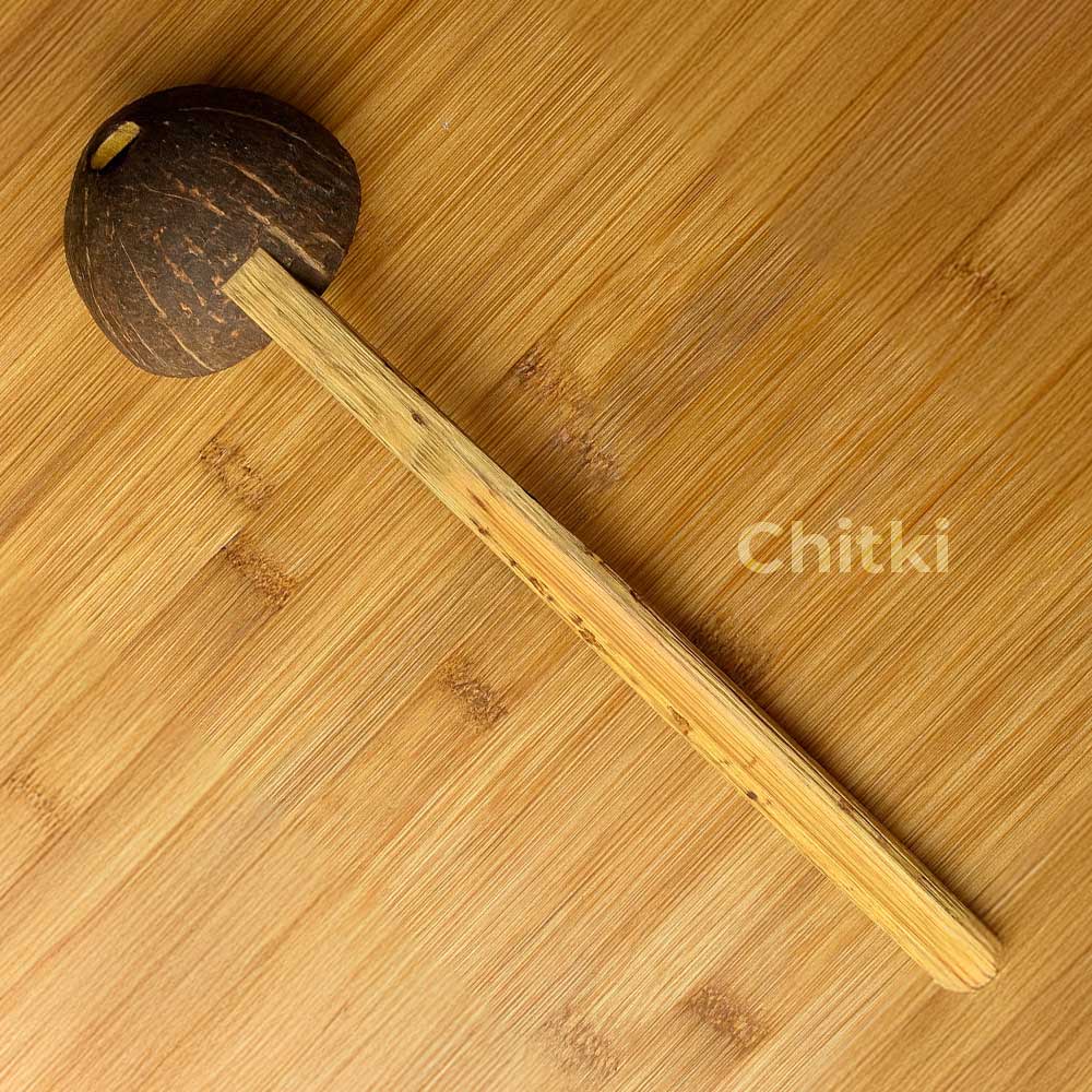 Handmade Coconut Shell Kitchen Spoon/ Ladle (Pack of 2)