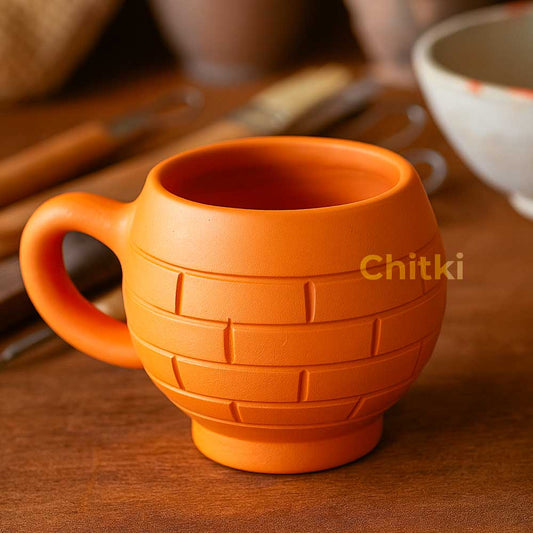 Handmade Natural Clay Tea Cups | Traditional Terracotta Kulhad TC-02 (Pack of 2)