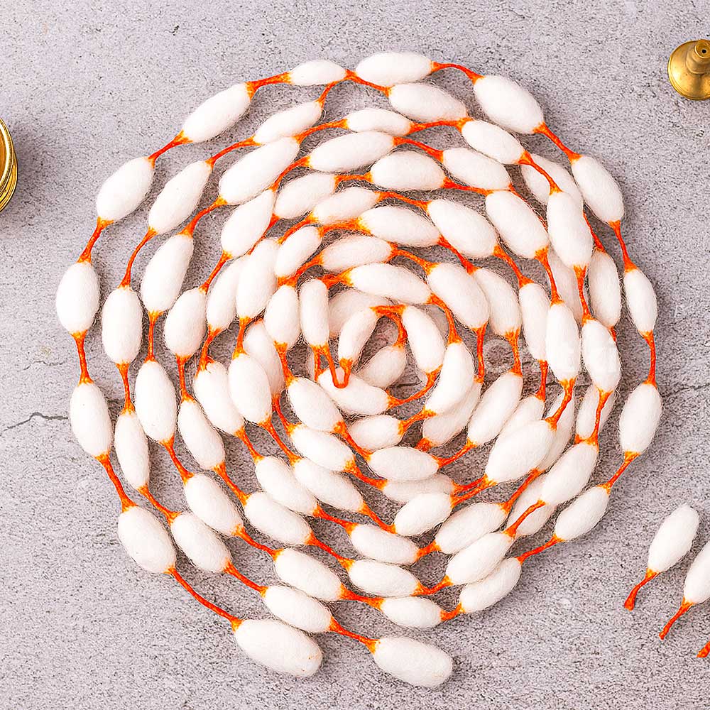Aradhana Cotton Vastra Mala/gejje Vastra With Kumkum 21 Knots 1pc