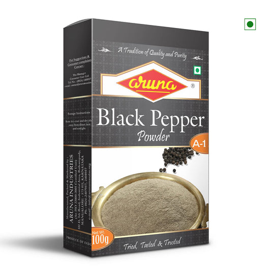 Aruna Black Pepper Powder- Kalu Menasu Hudi 50gm