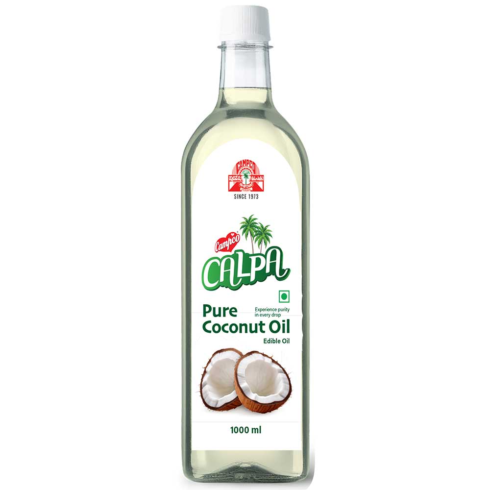 Campco Calpa Coconut Oil 1 Liter (Bottle) (Pack Of 4)