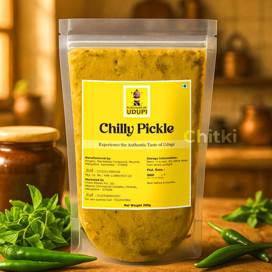 Flavours Of Udupi - Chilly Pickle (pouch) 200gm