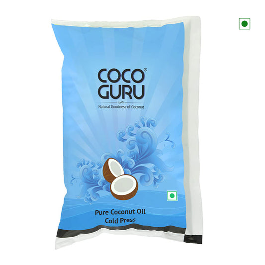 Cocoguru Cold Pressed Coconut Oil In Pouch 1ltr