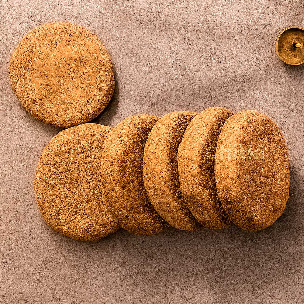 Cow Dung Cake (Kunda / Round Kunda / Natural Upale) – For Agnihotra & Homa Pack Of 15