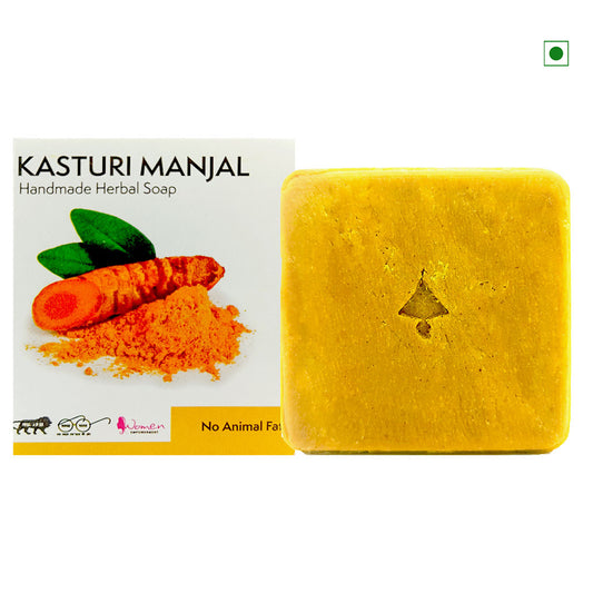 Green Cairo -Kasturi Manjal Handmade Herbal Soap 100gm
