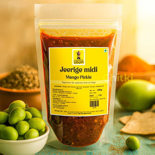 Flavours Of Udupi - Jeerige Midi Mango Pickle (pouch) 200gm