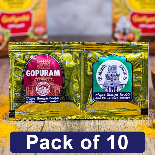 Kumkum and Turnmeric Powder Combo ( Pack of 10) - 1pc