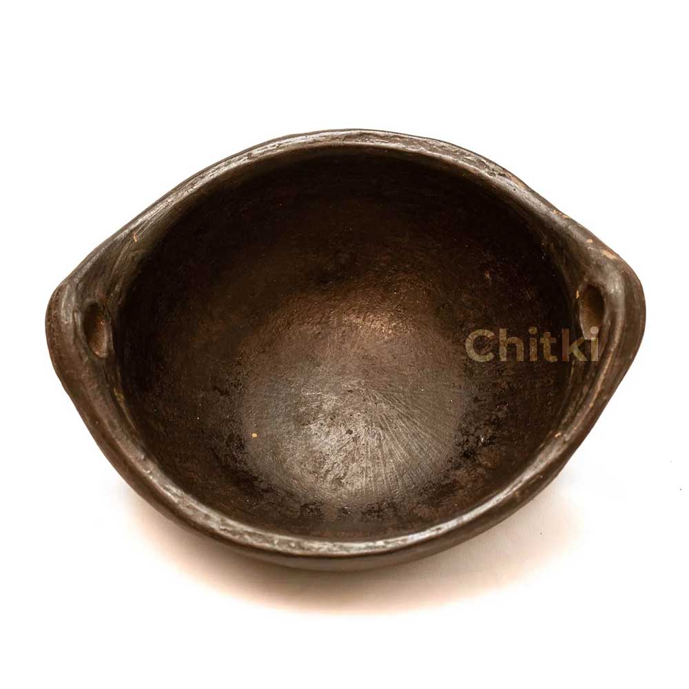 Traditional Clay Kadai Black (MP17B)