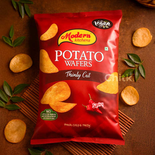 Modern Kitchens Potato Wafers - Spicy 70gm (Pack of 3)