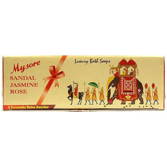 Mysore Sandal Luxury Bath Soap(sandal Jasmine Rose) (150gm*3) 450gm