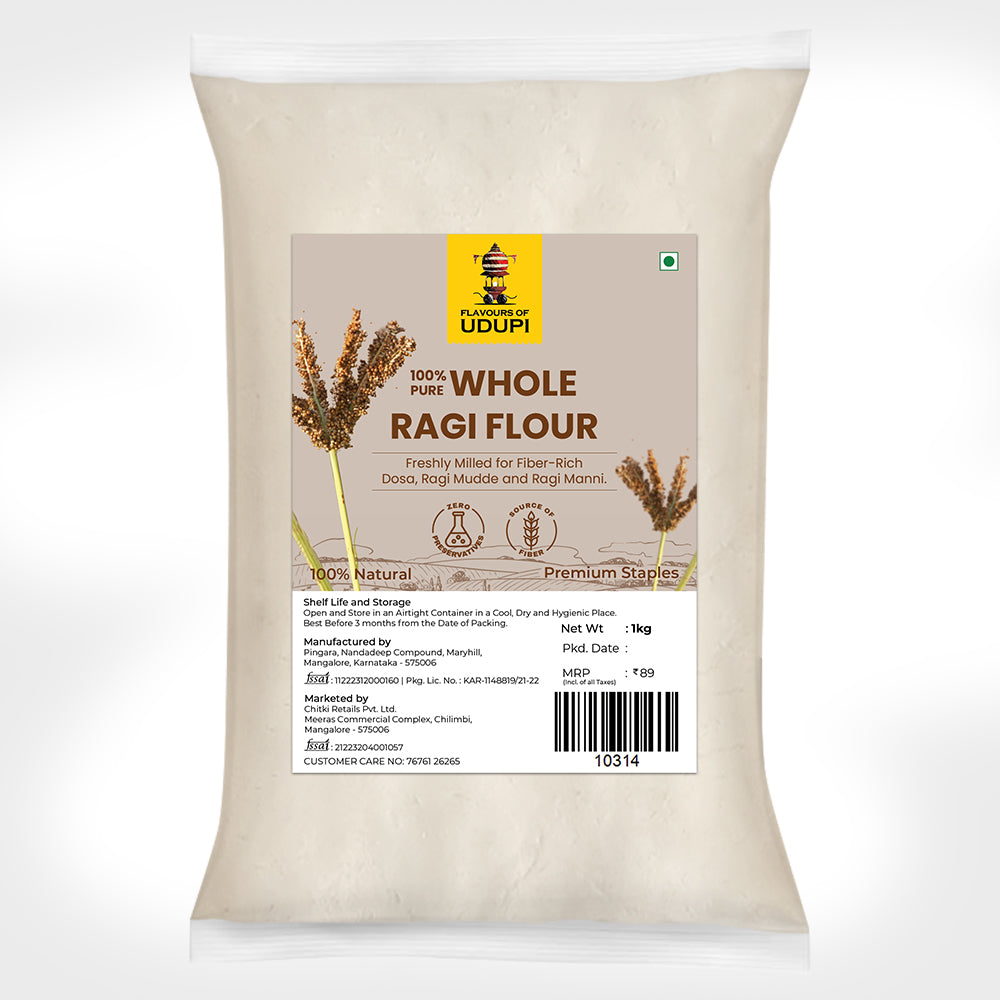 Ragi Flour (Finger Millet) - 100% Pure and Natural